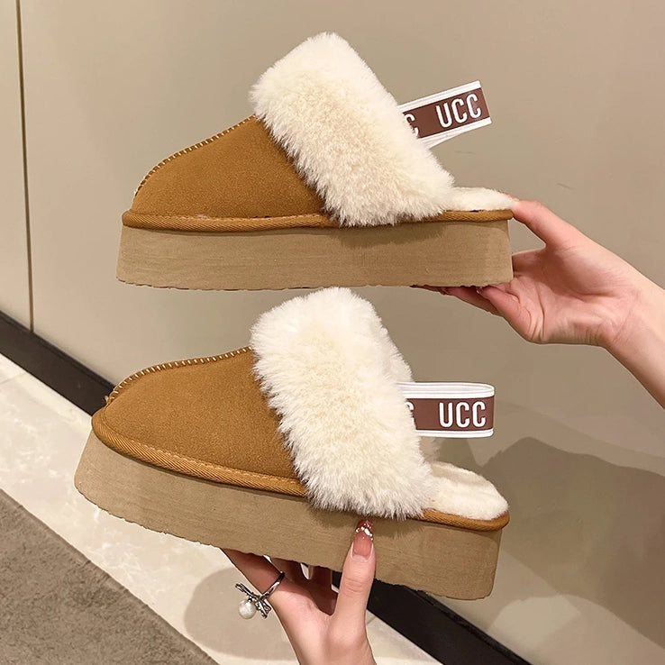 Cozy Luxe Fur-Lined Slippers