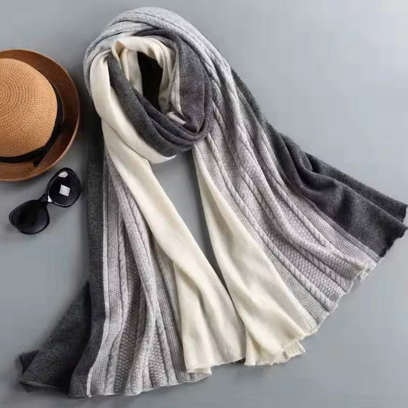 Two-Tone Cashmere Scarf