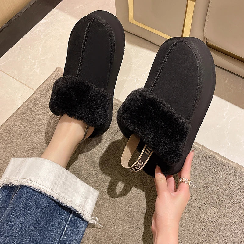 Cozy Luxe Fur-Lined Slippers