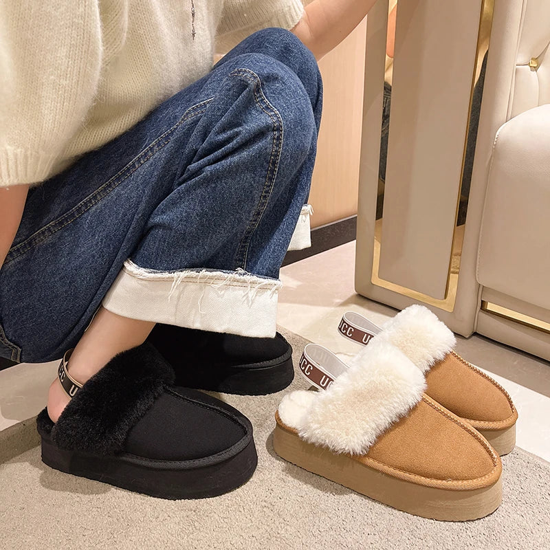 Cozy Luxe Fur-Lined Slippers