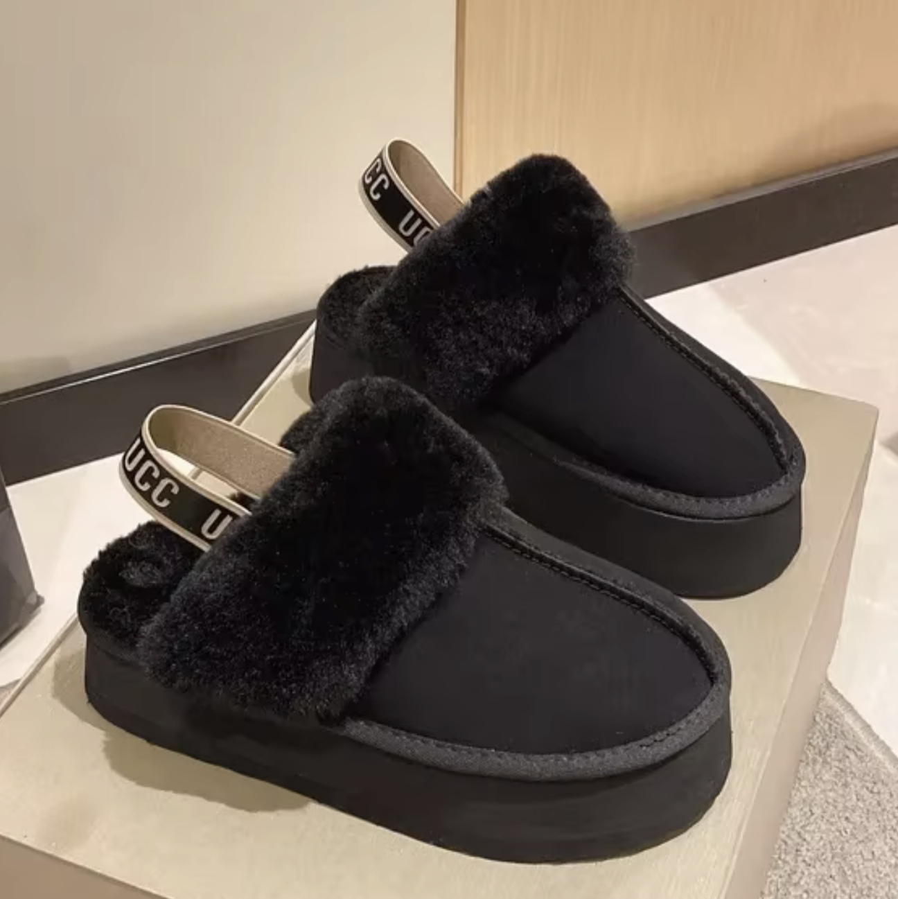 Cozy Luxe Fur-Lined Slippers